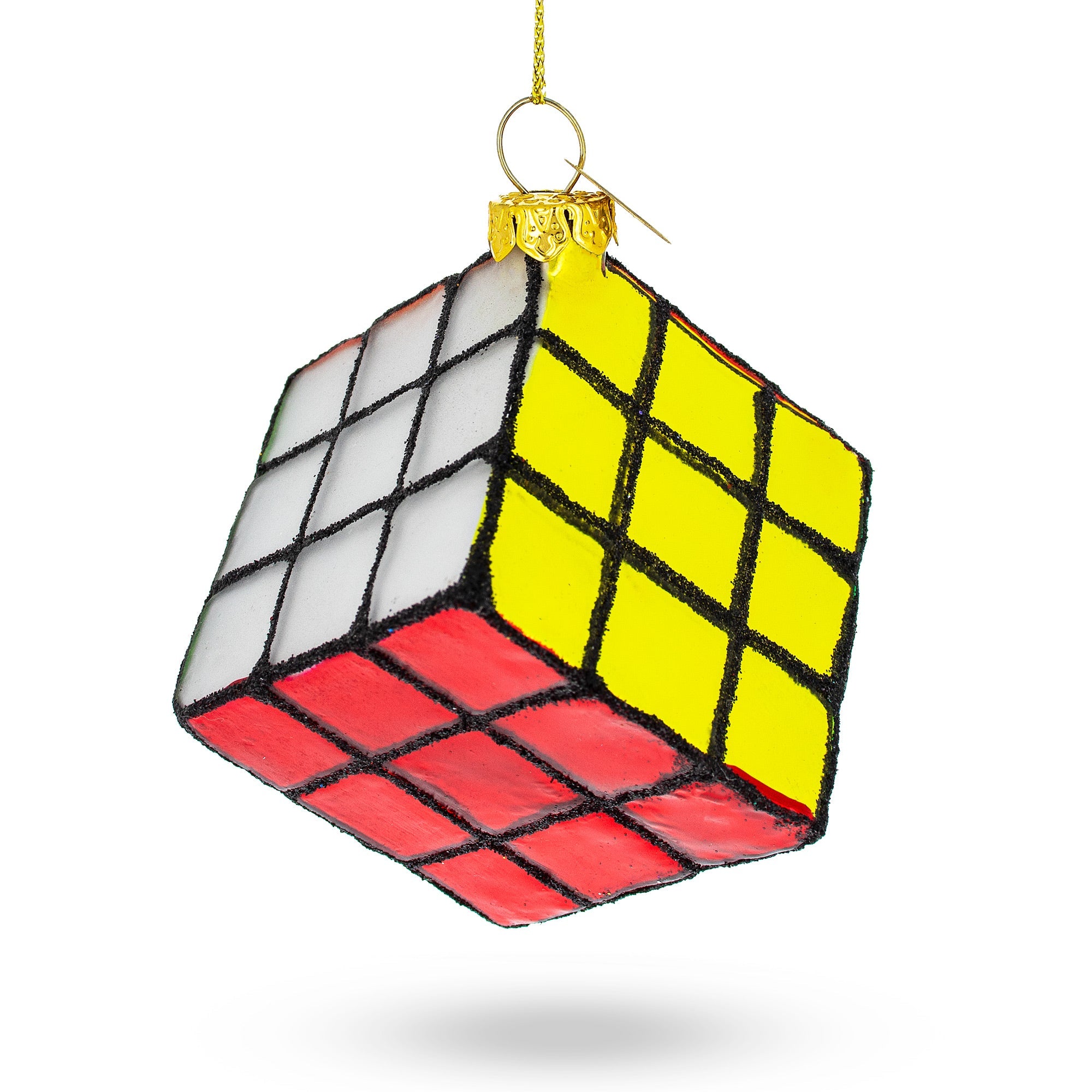 Magic Cube Glass Christmas Ornament