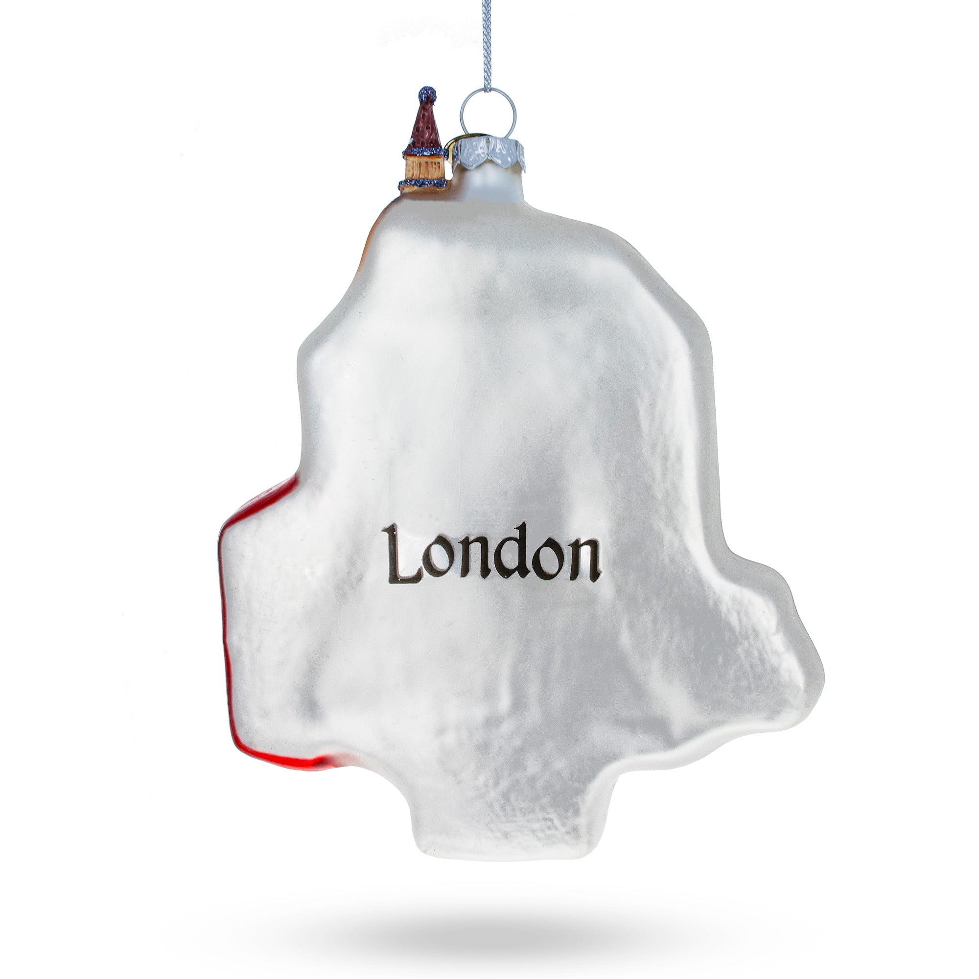 London Attractions, United Kingdom Glass Christmas Ornament