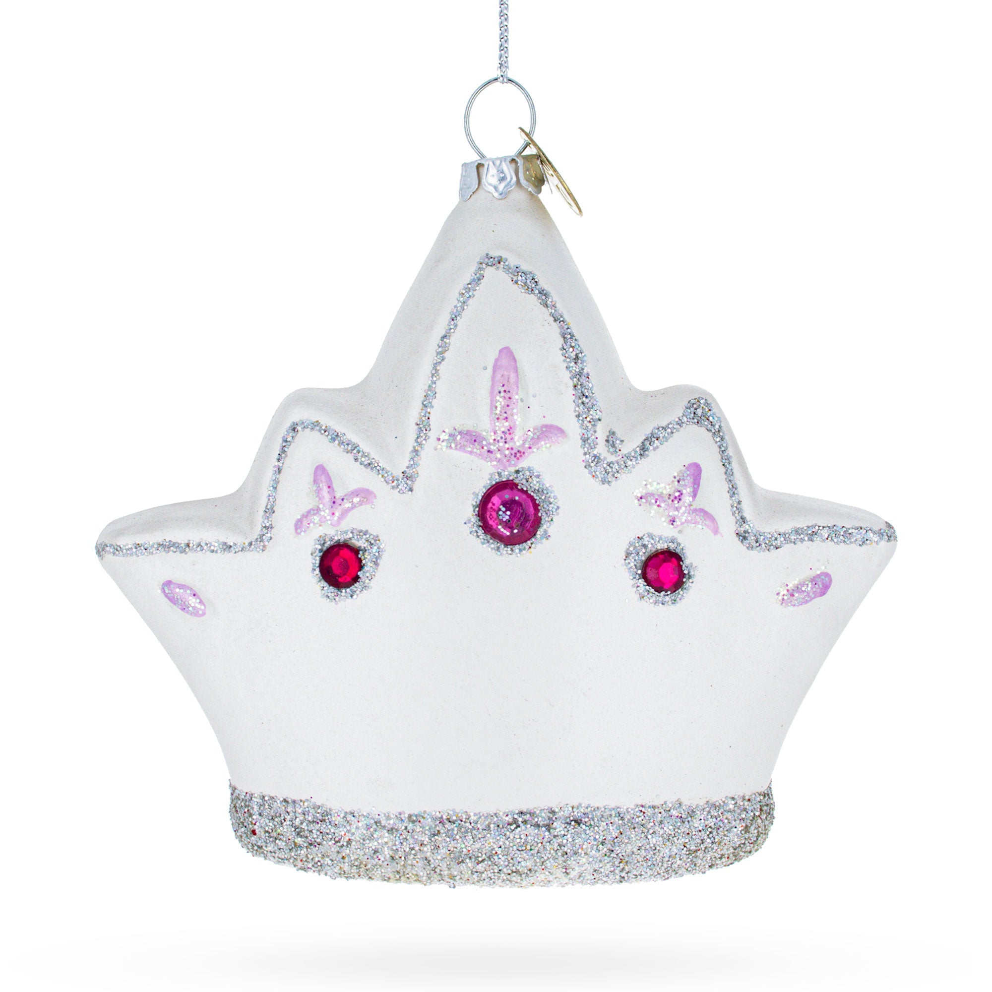 Princess Crown Glass Christmas Ornament