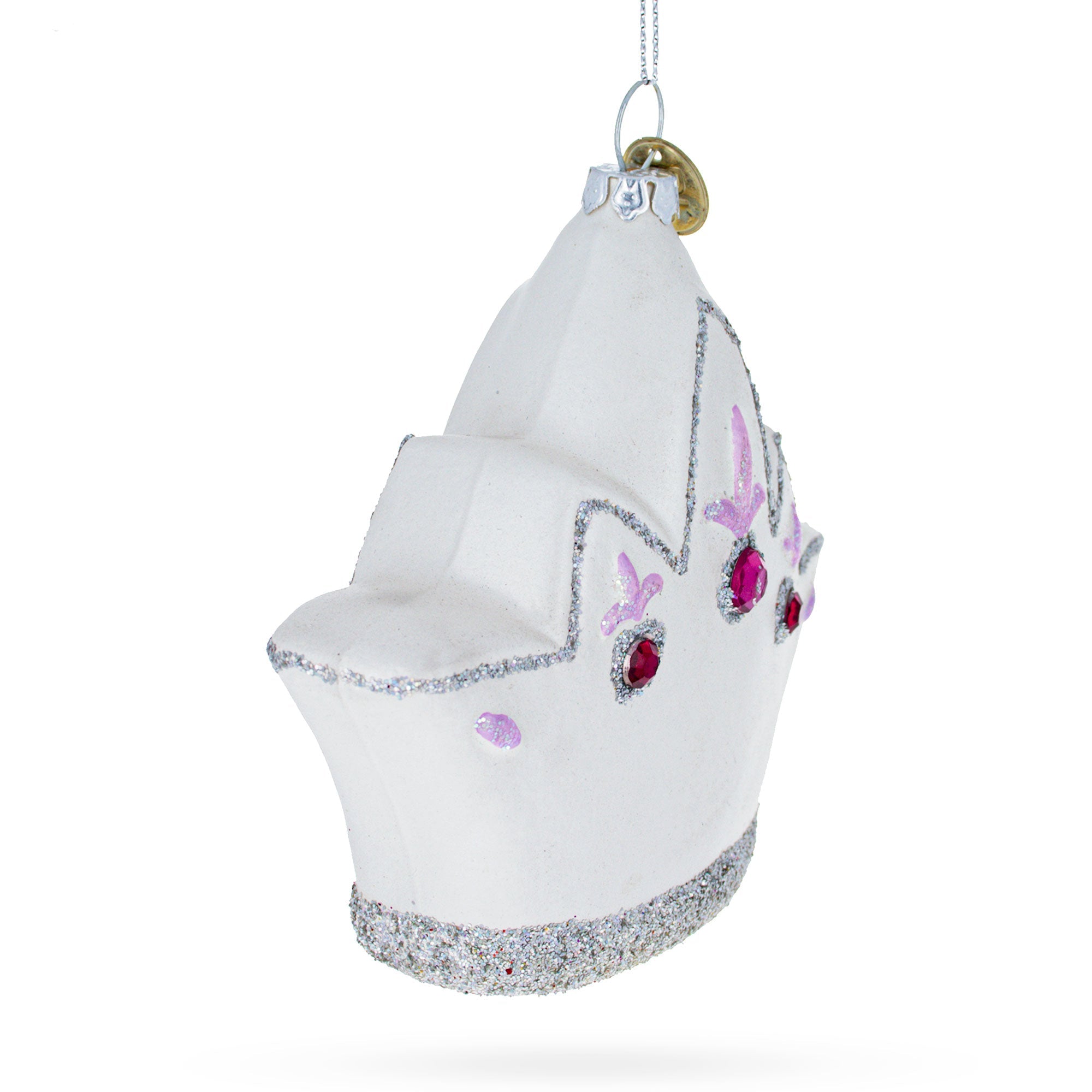 Princess Crown Glass Christmas Ornament