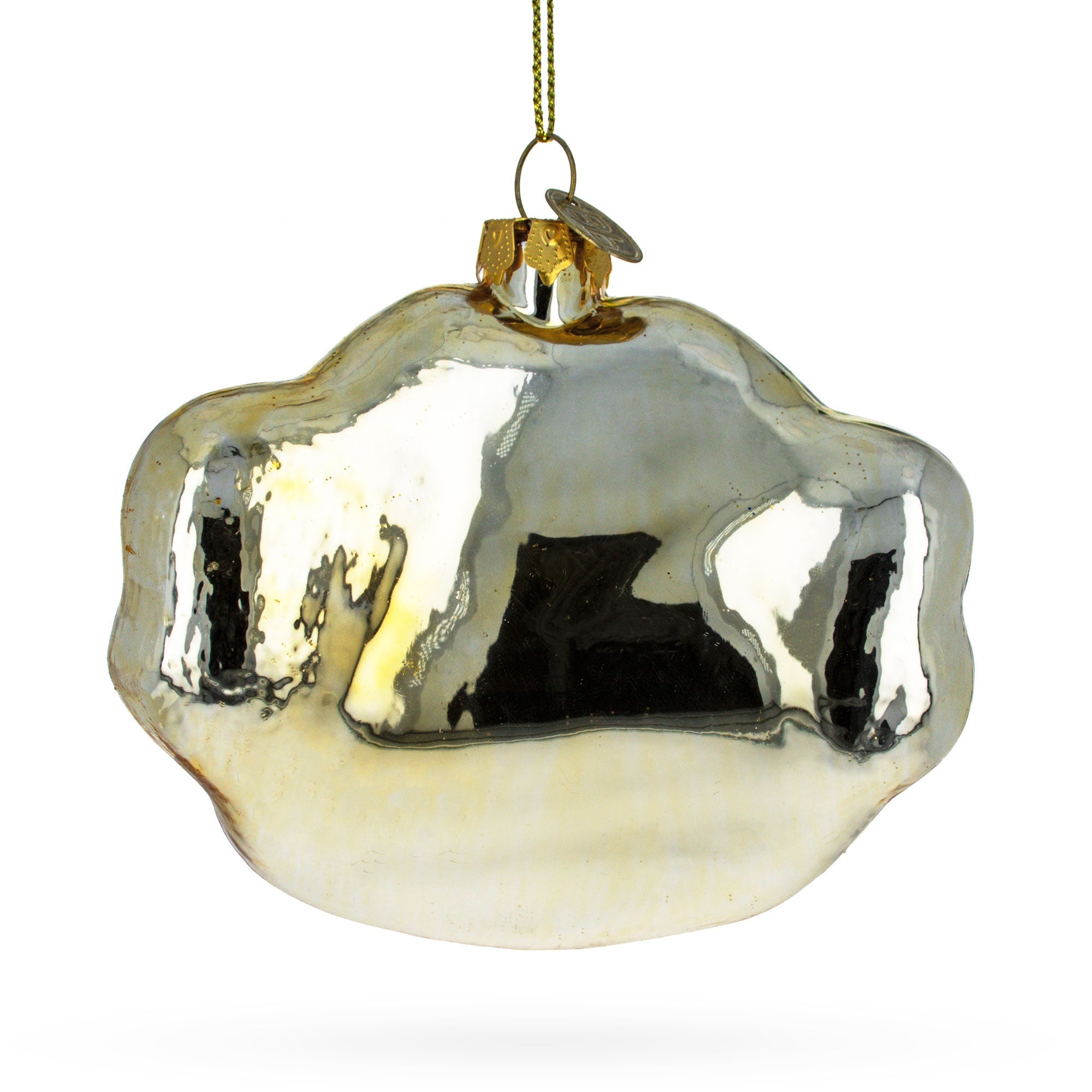 Purple Mask Glass Christmas Ornament