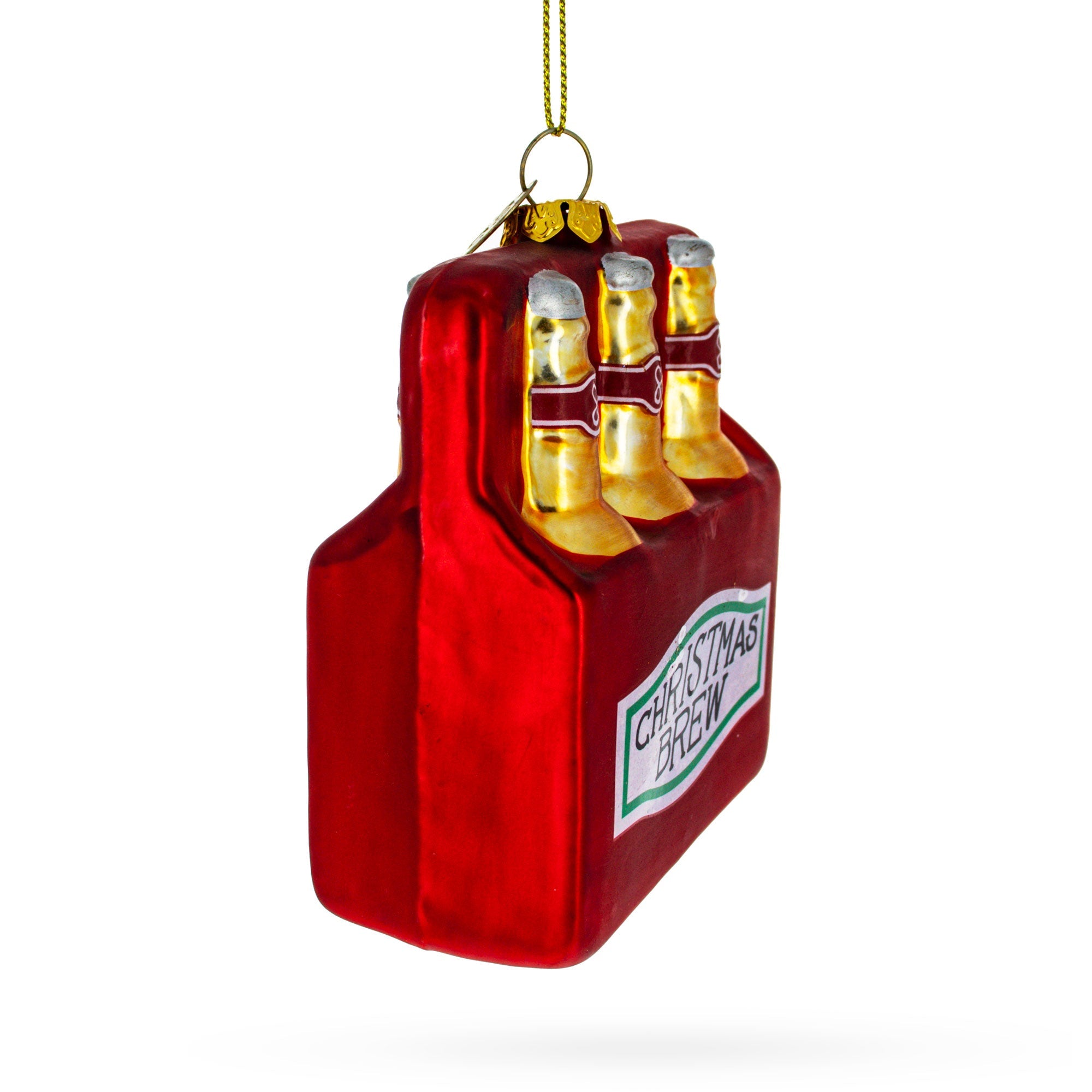 Festive Christmas Brew Beer Glass Christmas Ornament