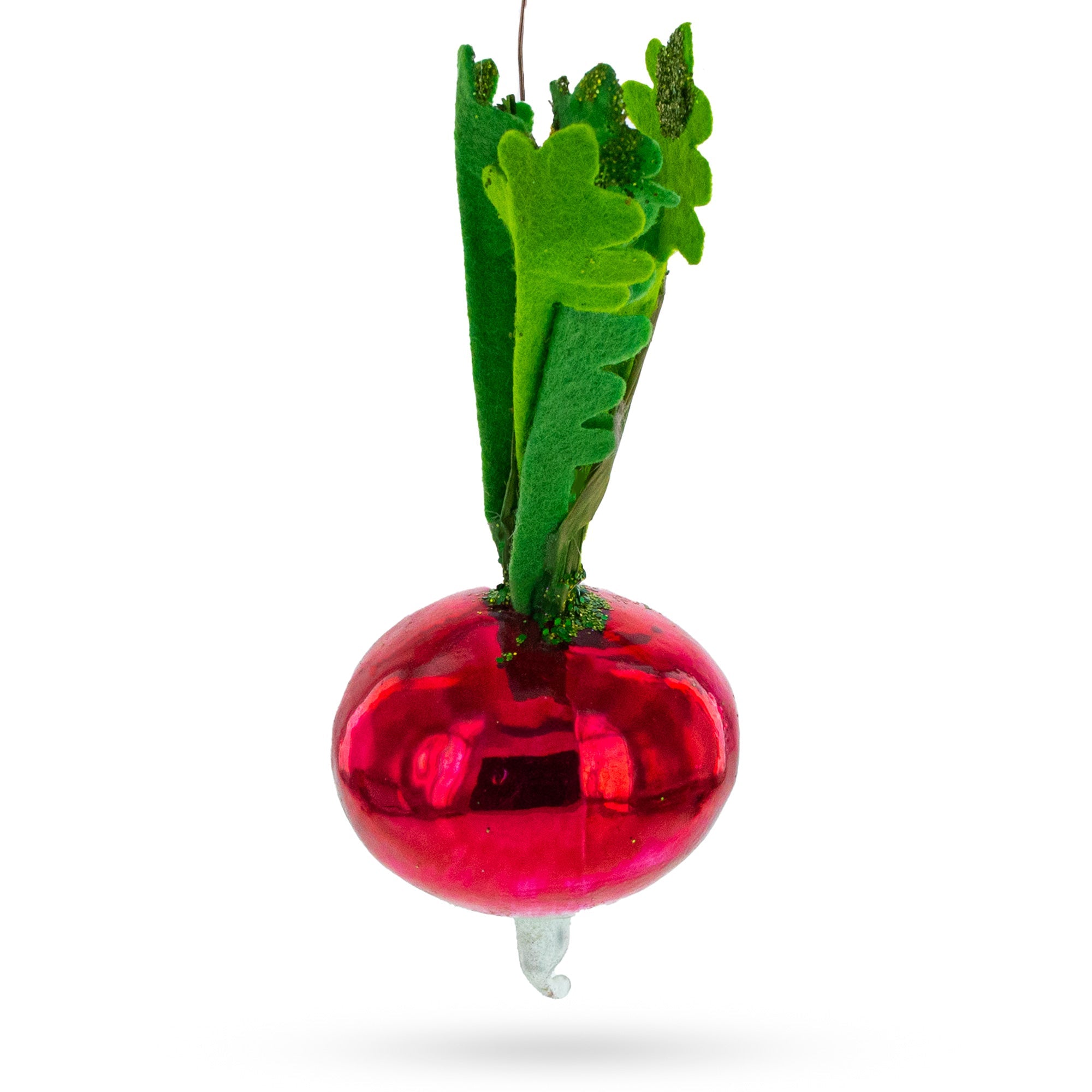 Vibrant Radish Glass Christmas Ornament