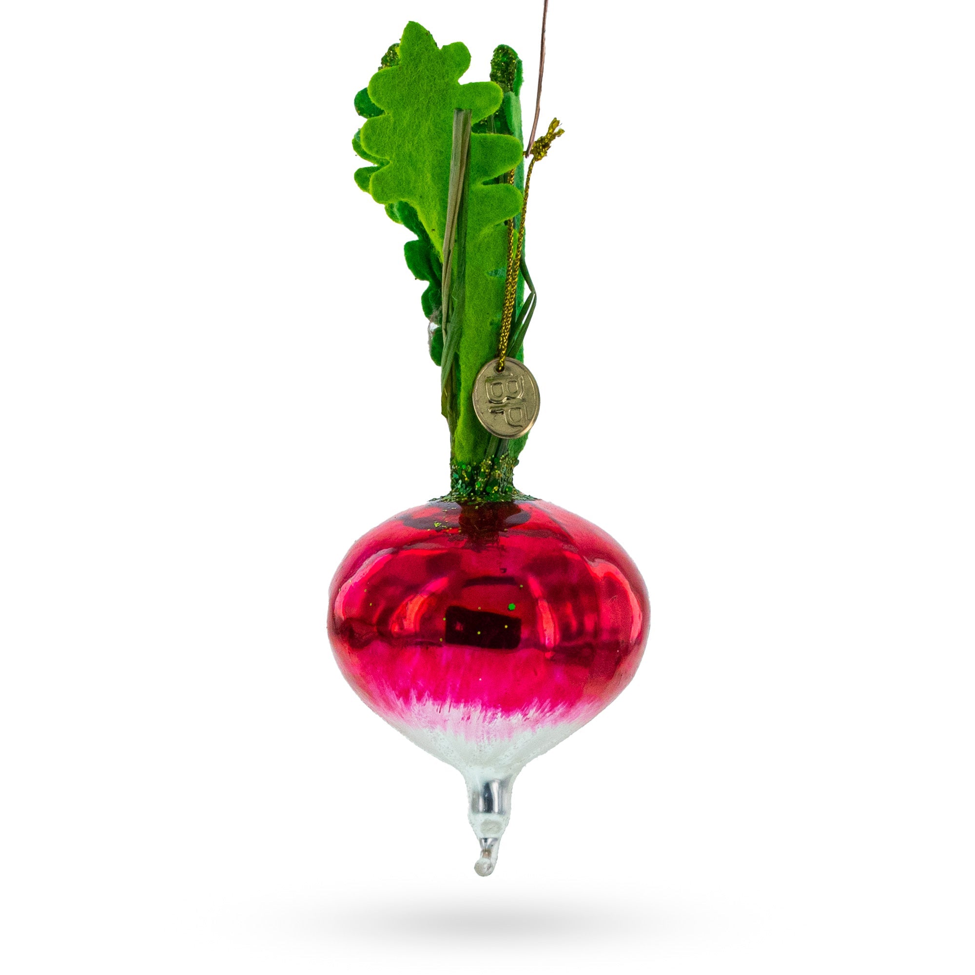 Vibrant Radish Glass Christmas Ornament
