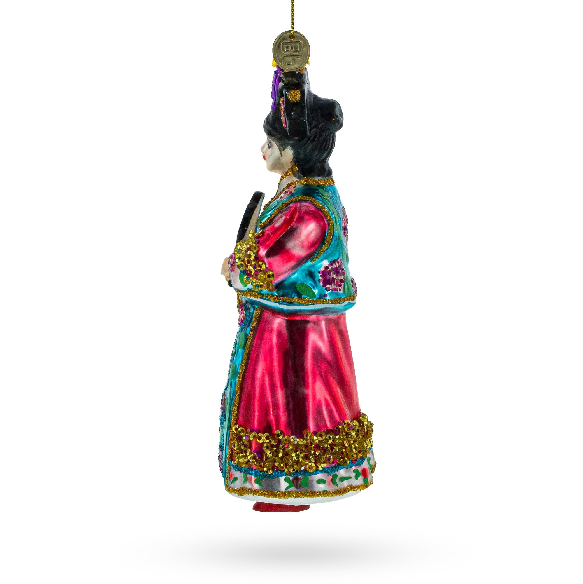 Chinese Empress Glass Christmas Ornament