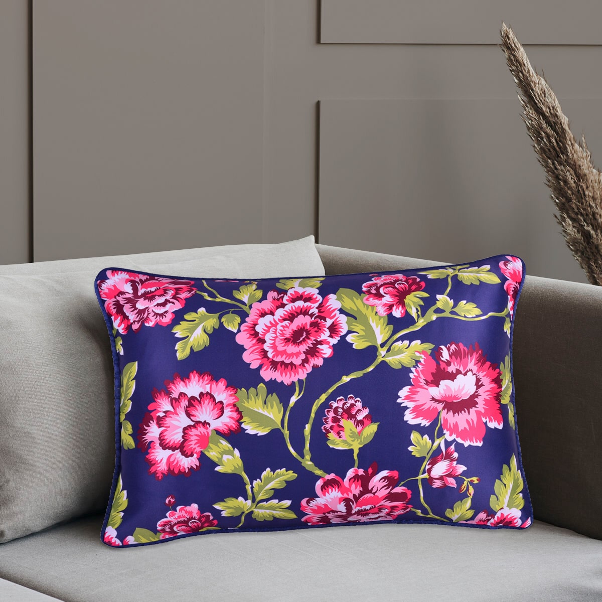 Floral Printed Throw Pillow Covers - 14 x 20 Inches