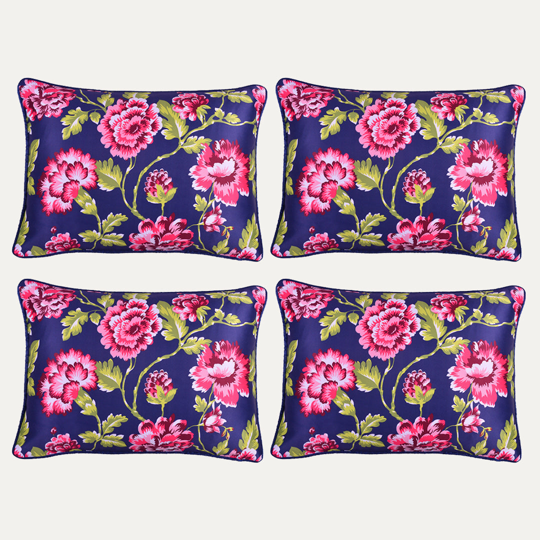 Floral Printed Throw Pillow Covers - 14 x 20 Inches