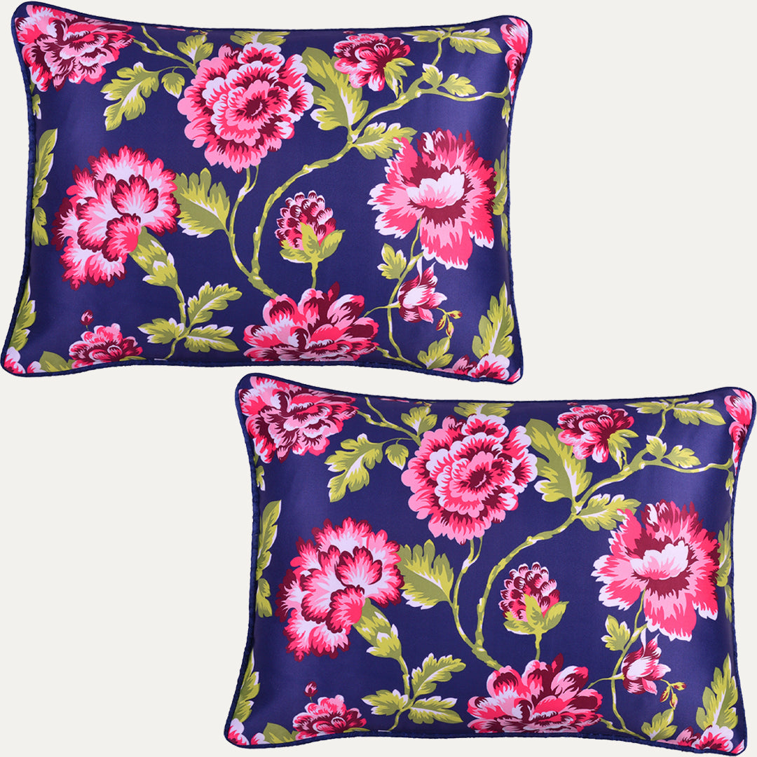 Floral Printed Throw Pillow Covers - 14 x 20 Inches