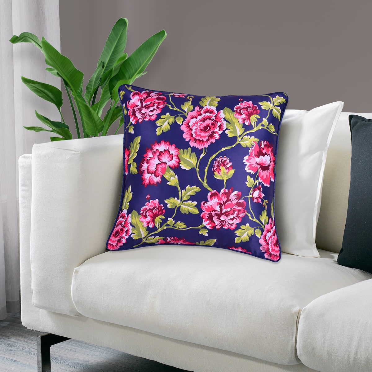 Floral Printed Throw Pillow Covers - 20 x 20 Inches