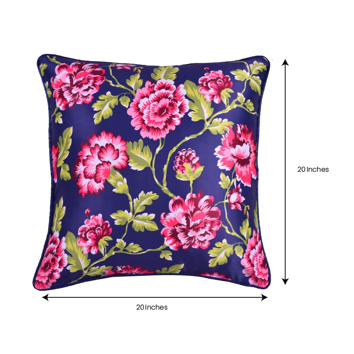 Floral Printed Throw Pillow Covers - 20 x 20 Inches