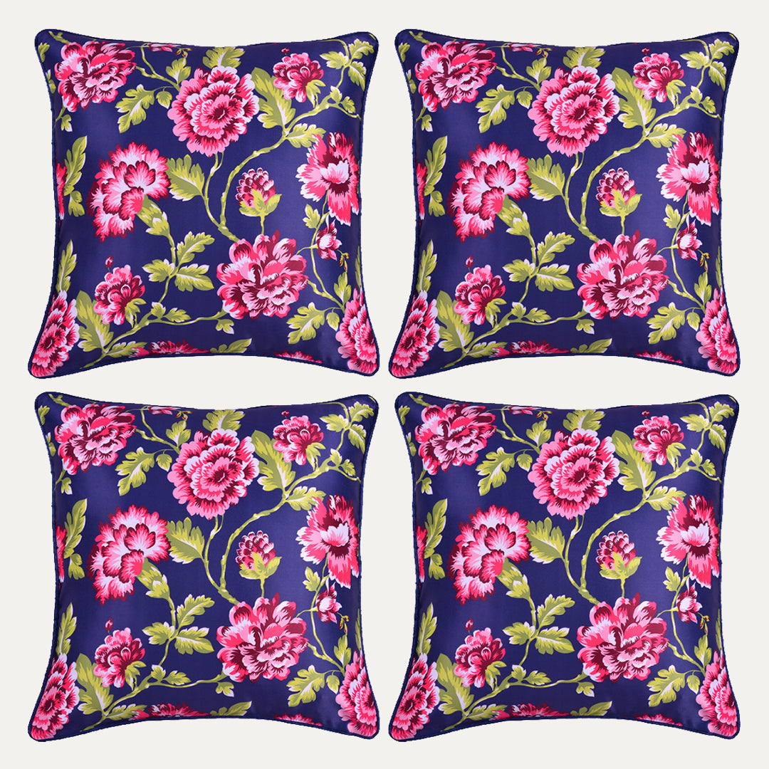 Floral Printed Throw Pillow Covers - 20 x 20 Inches