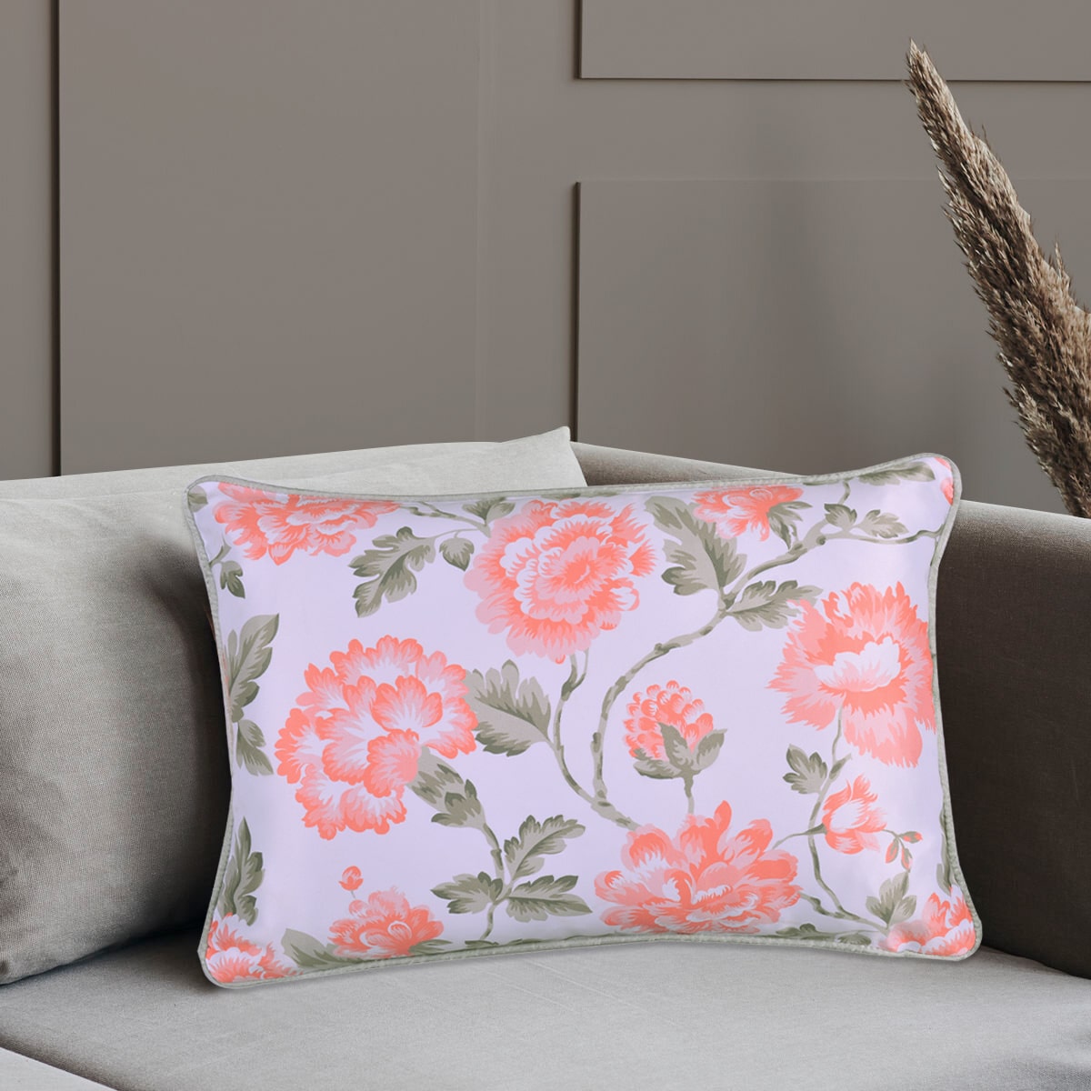 Floral Printed Throw Pillow Covers - 14 x 20 Inches