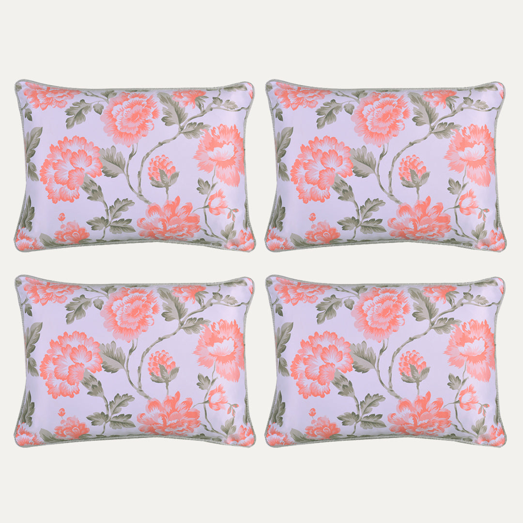 Floral Printed Throw Pillow Covers - 14 x 20 Inches