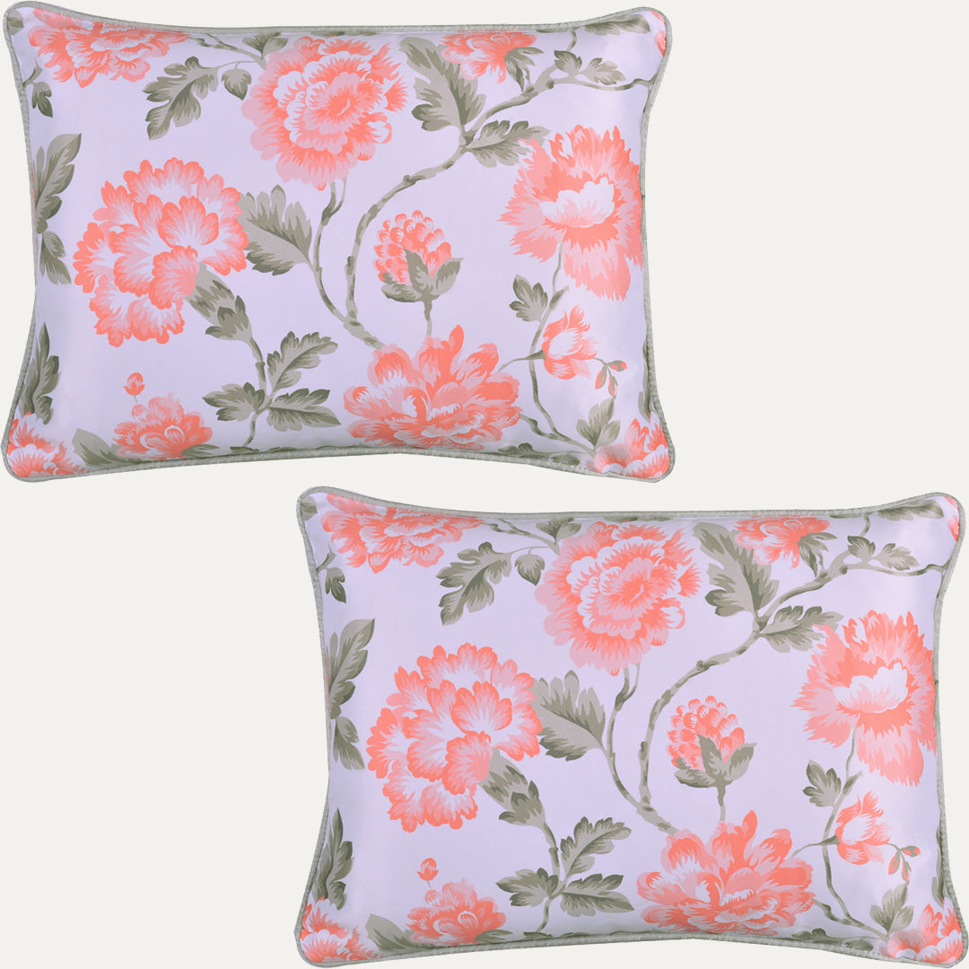 Floral Printed Throw Pillow Covers - 14 x 20 Inches