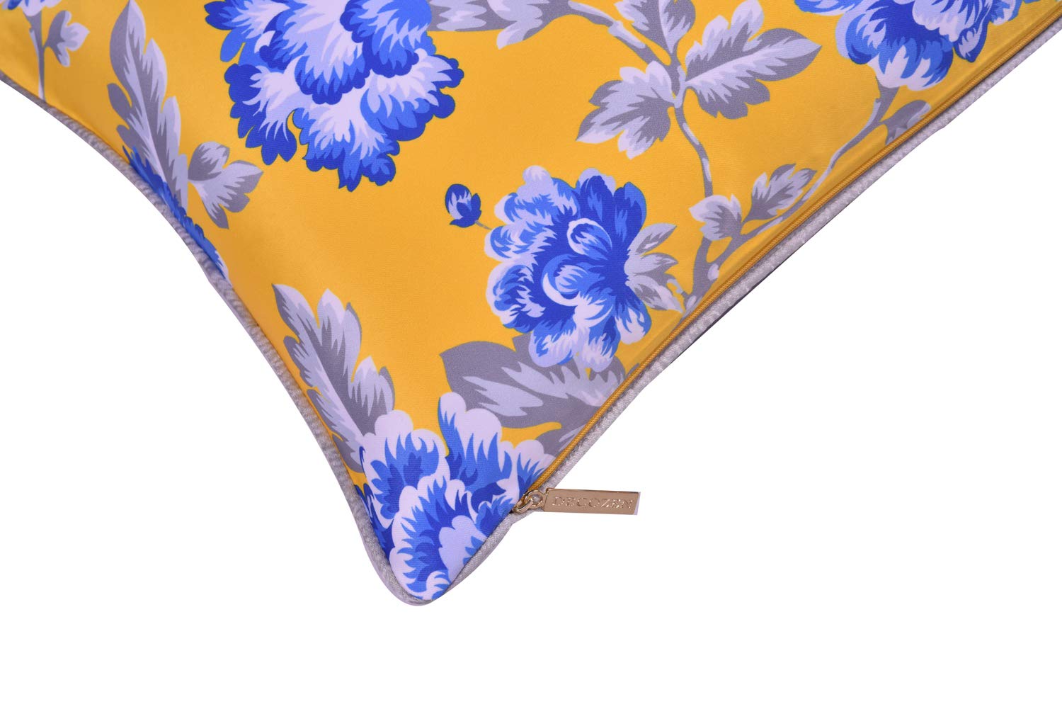 Floral Printed Throw Pillow Covers - 14 x 20 Inches