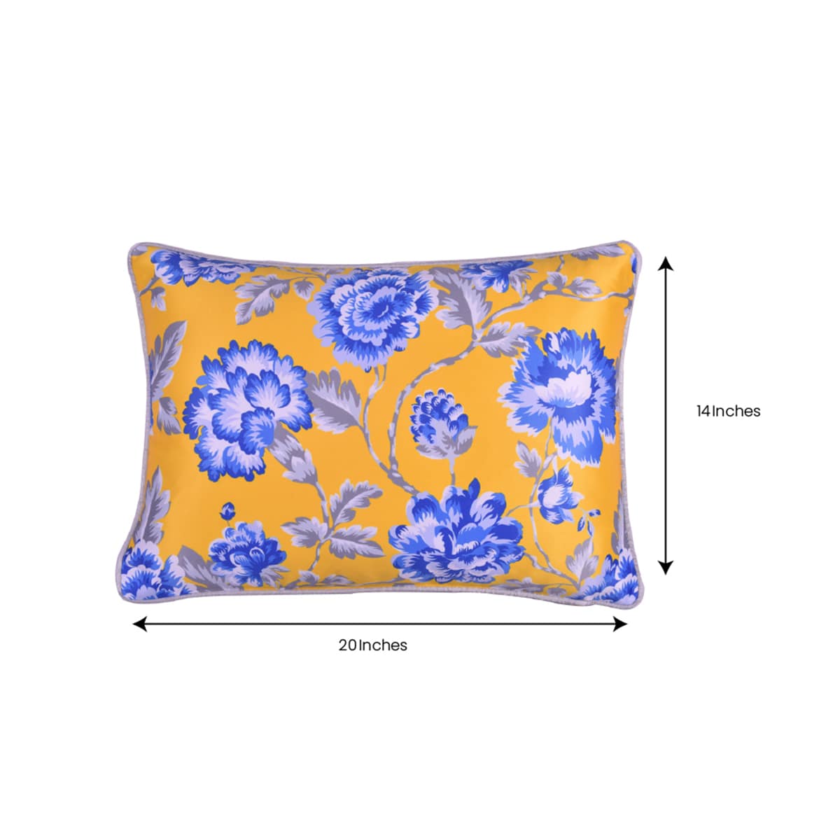 Floral Printed Throw Pillow Covers - 14 x 20 Inches