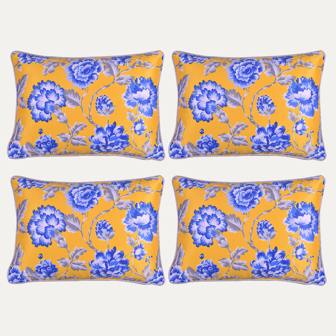 Floral Printed Throw Pillow Covers - 14 x 20 Inches