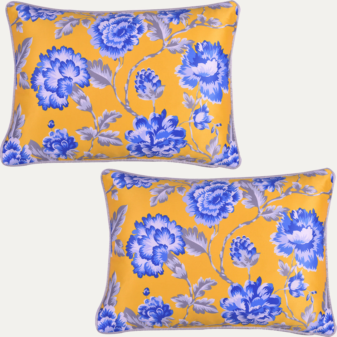 Floral Printed Throw Pillow Covers - 14 x 20 Inches