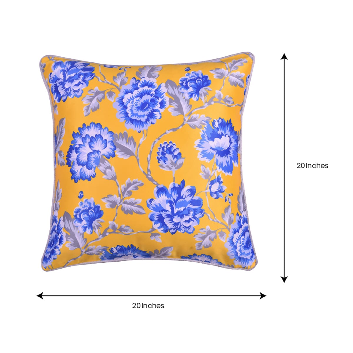 Floral Printed Throw Pillow Covers - 20 x 20 Inches