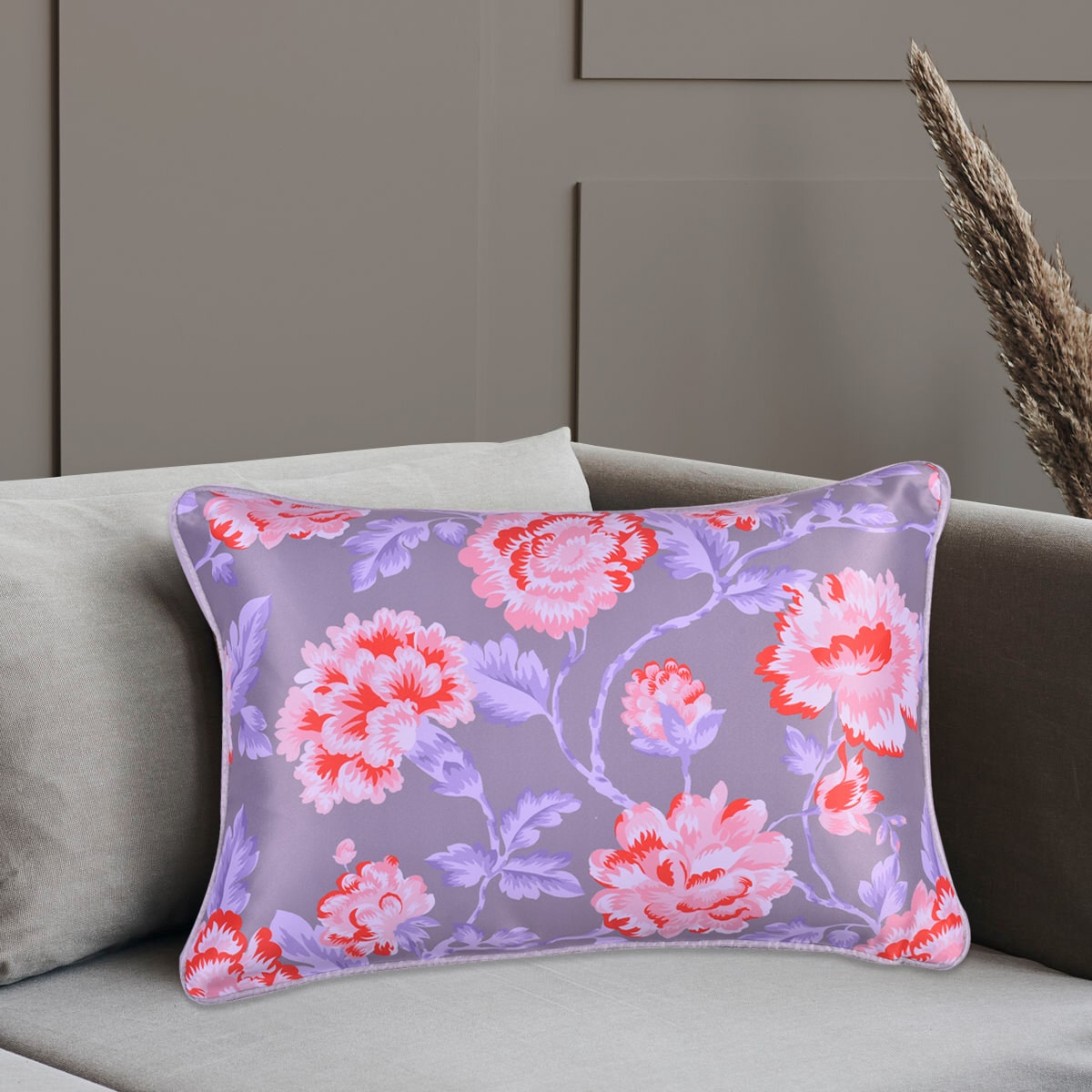 Floral Printed Throw Pillow Covers - 14 x 20 Inches