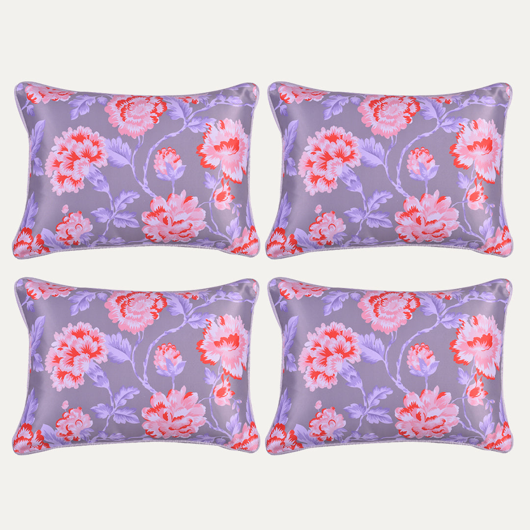 Floral Printed Throw Pillow Covers - 14 x 20 Inches