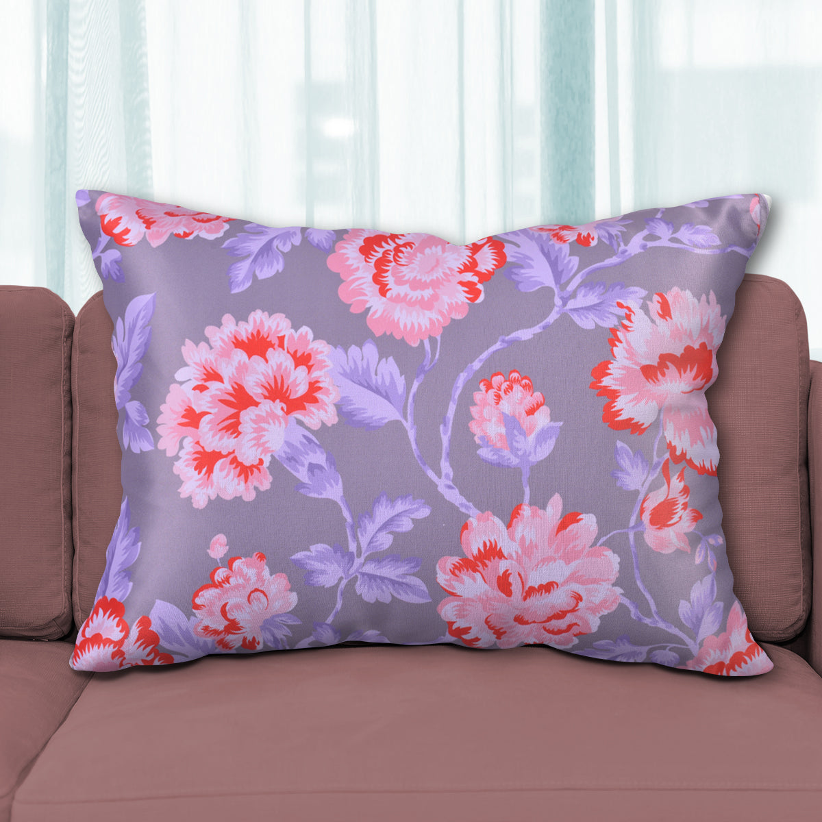Floral Printed Throw Pillow Covers - 14 x 20 Inches