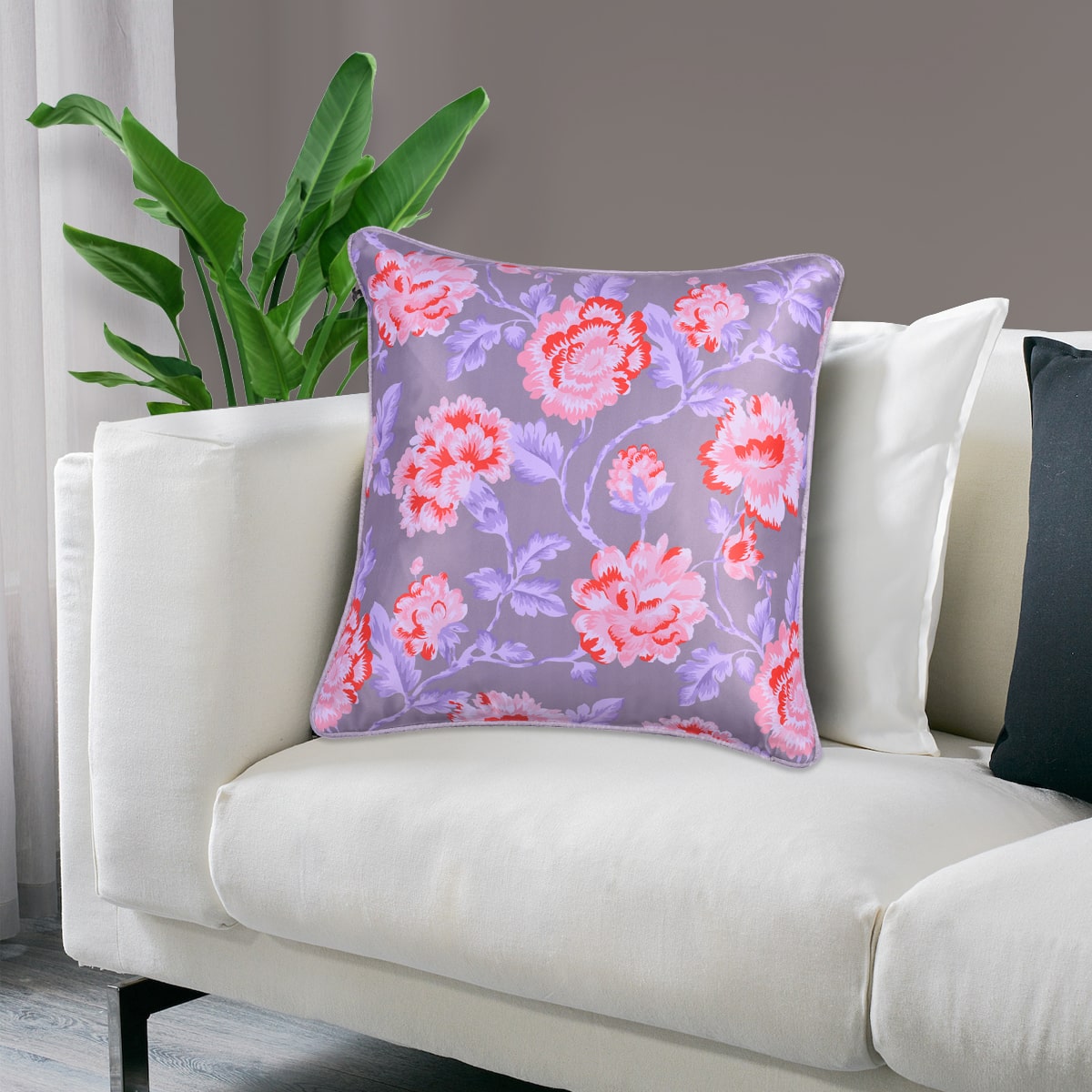 Floral Printed Throw Pillow Covers - 20 x 20 Inches