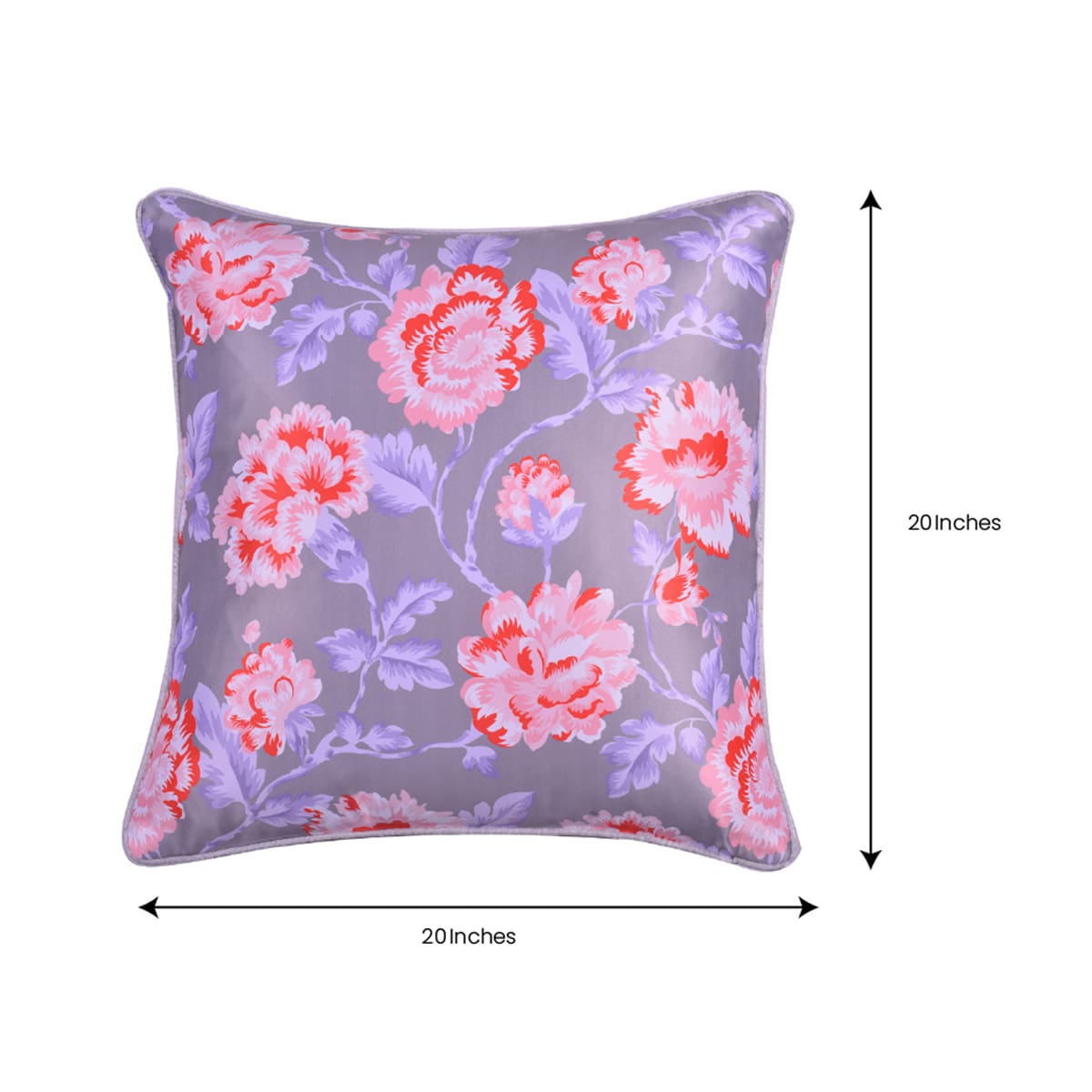 Floral Printed Throw Pillow Covers - 20 x 20 Inches