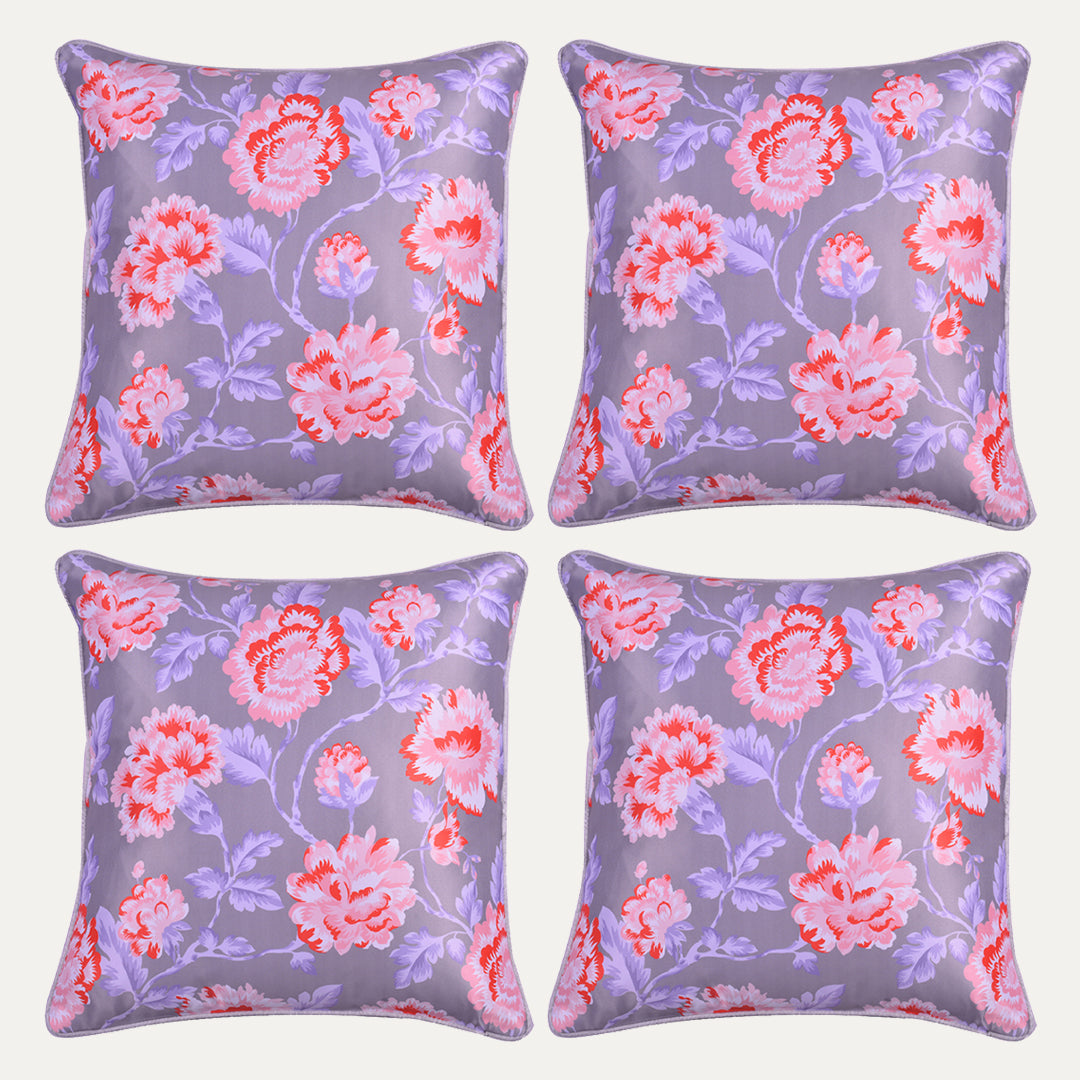 Floral Printed Throw Pillow Covers - 20 x 20 Inches