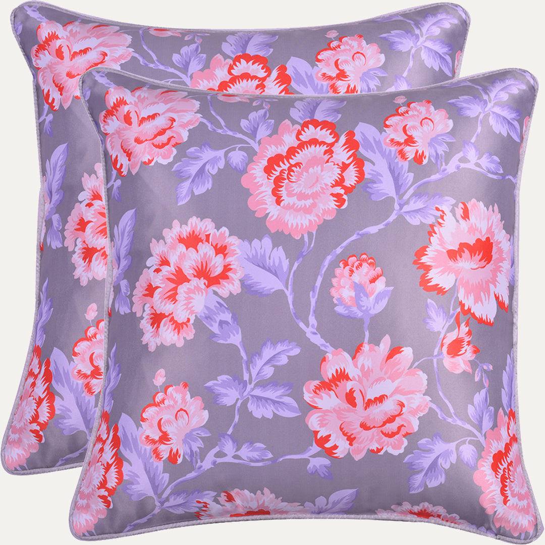 Floral Printed Throw Pillow Covers - 20 x 20 Inches