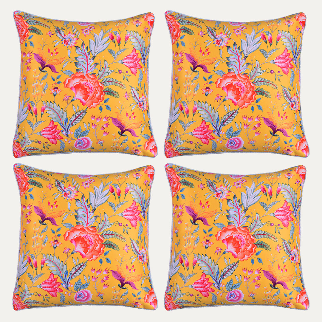 Floral Printed Throw Pillow Covers - 20 x 20 Inches