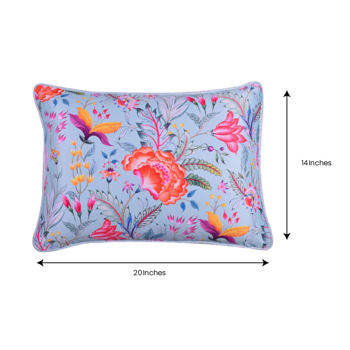 Floral Printed Throw Pillow Covers - 14 x 20 Inches