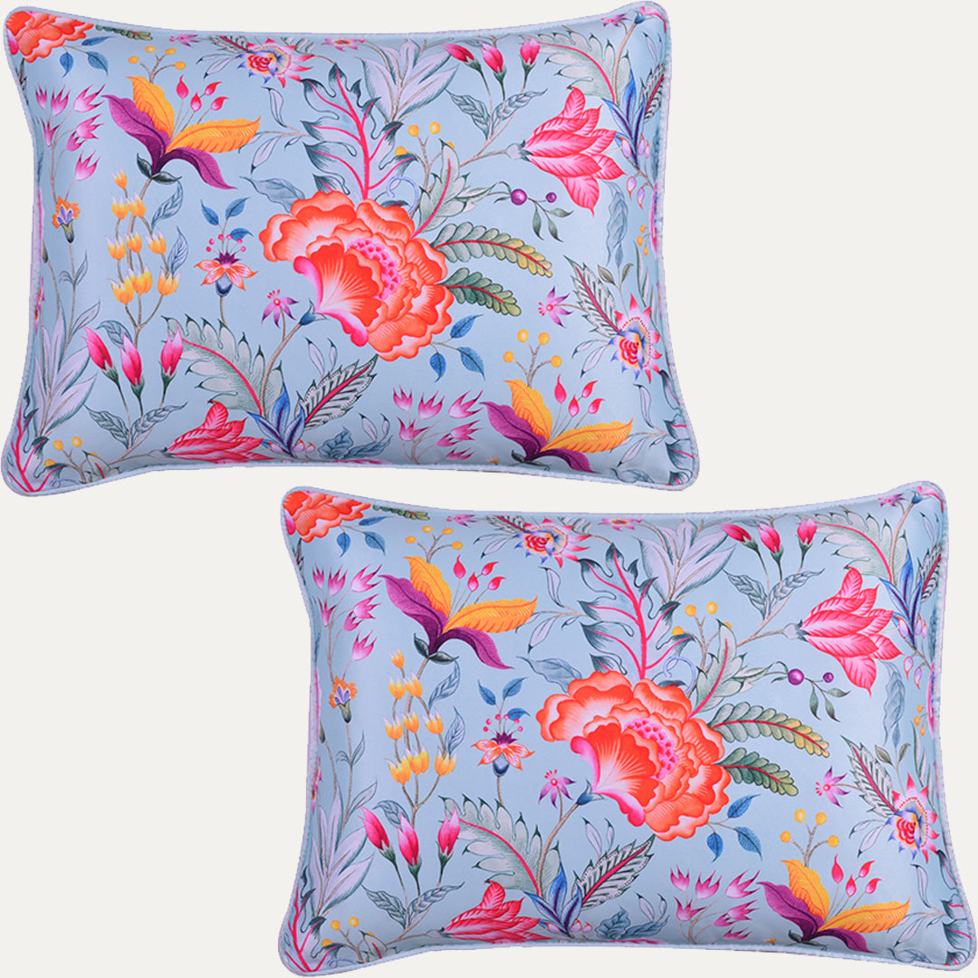 Floral Printed Throw Pillow Covers - 14 x 20 Inches