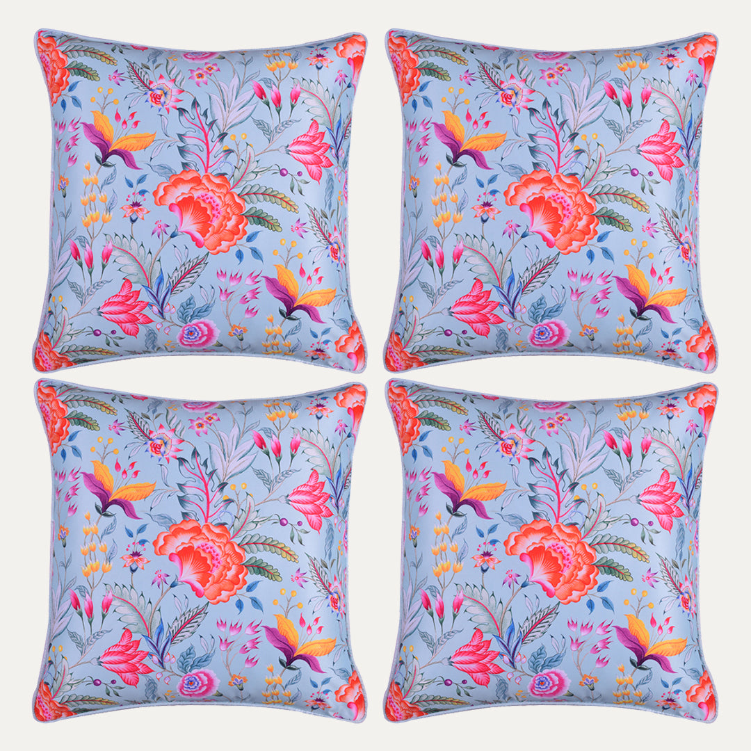Floral Printed Throw Pillow Covers - 20 x 20 Inches