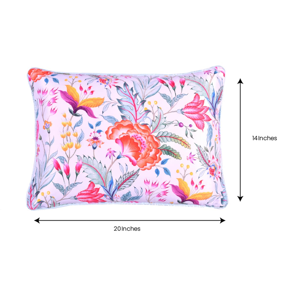 Floral Printed Throw Pillow Covers - 14 x 20 Inches