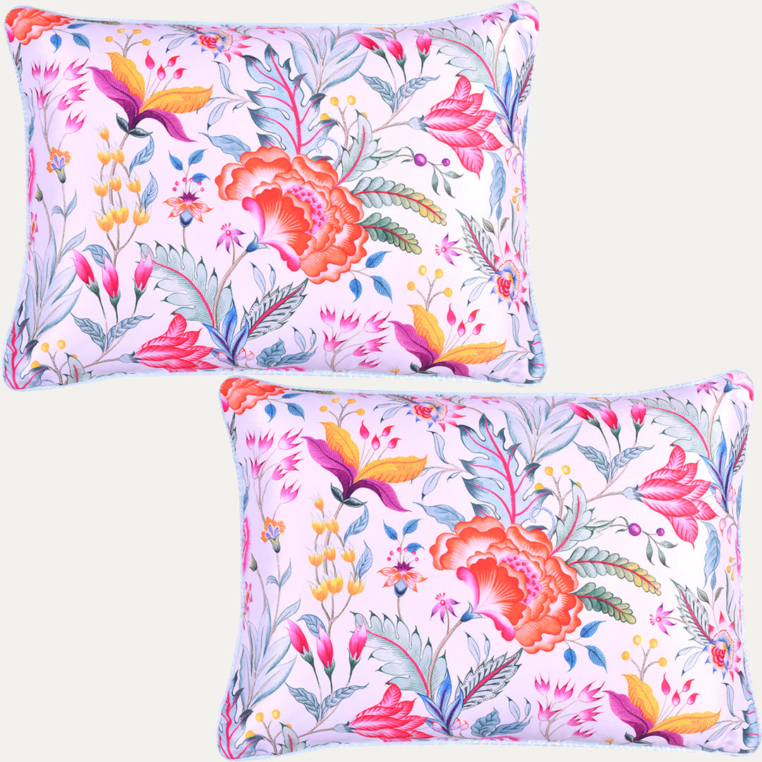 Floral Printed Throw Pillow Covers - 14 x 20 Inches