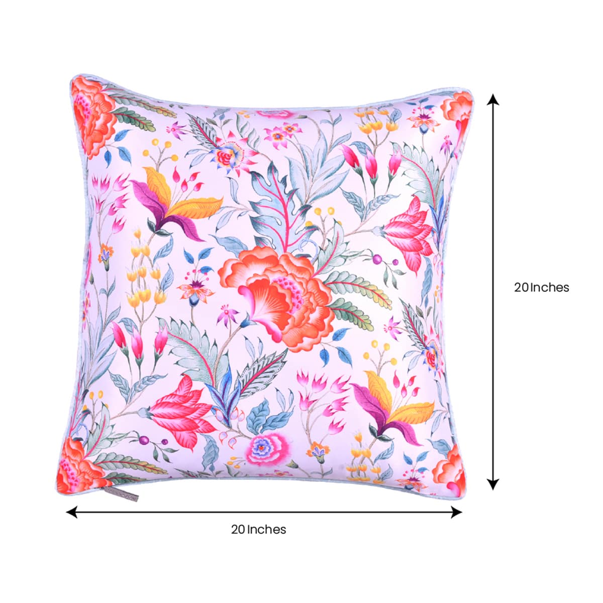 Floral Printed Throw Pillow Covers - 20 x 20 Inches