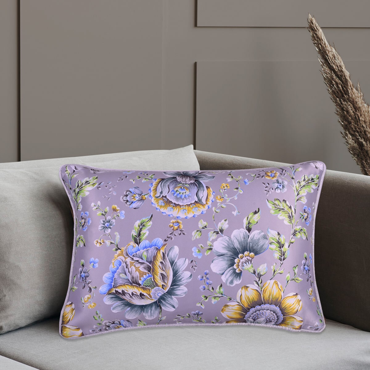 Floral Printed Throw Pillow Covers - 14 x 20 Inches
