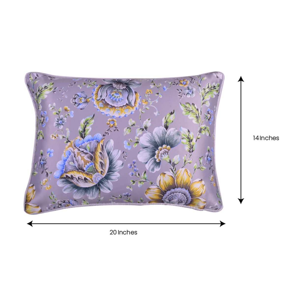 Floral Printed Throw Pillow Covers - 14 x 20 Inches