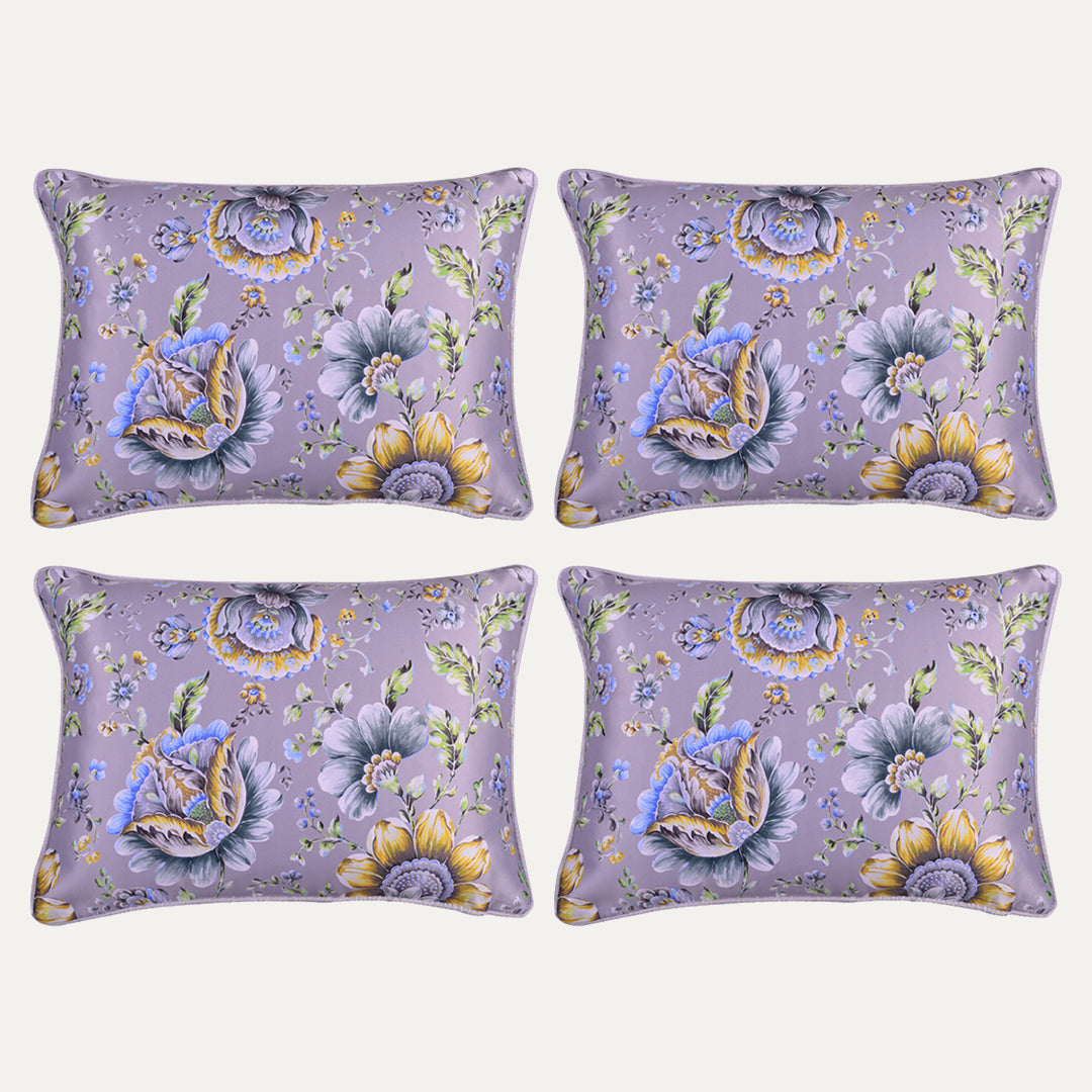 Floral Printed Throw Pillow Covers - 14 x 20 Inches