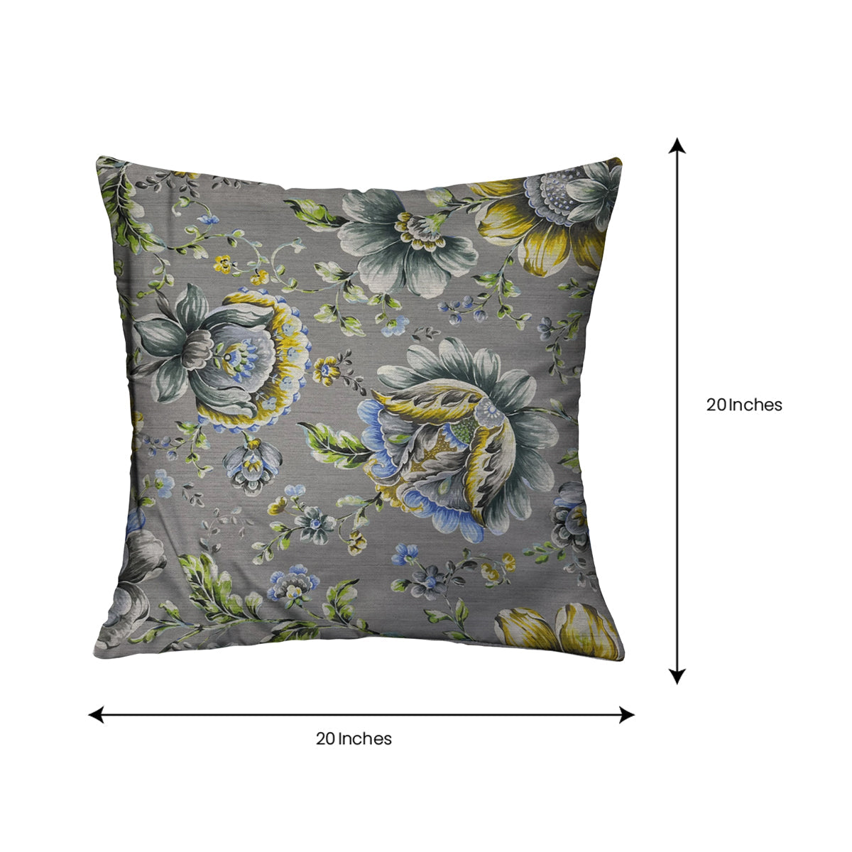 Floral Printed Throw Pillow Covers - 20 x 20 Inches
