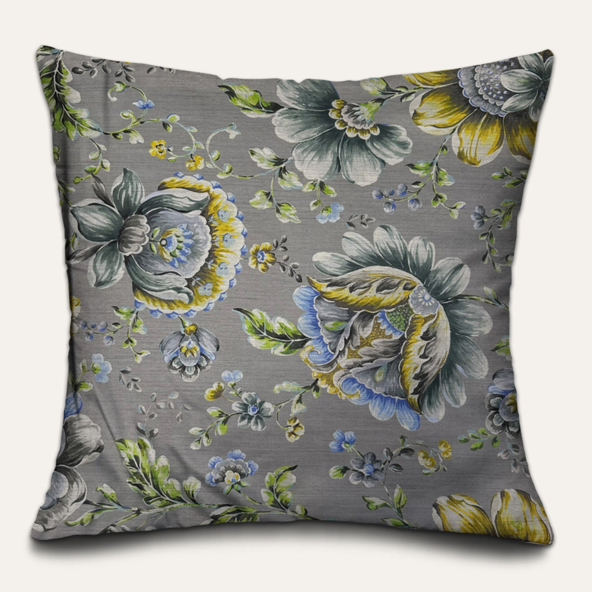 Floral Printed Throw Pillow Covers - 20 x 20 Inches