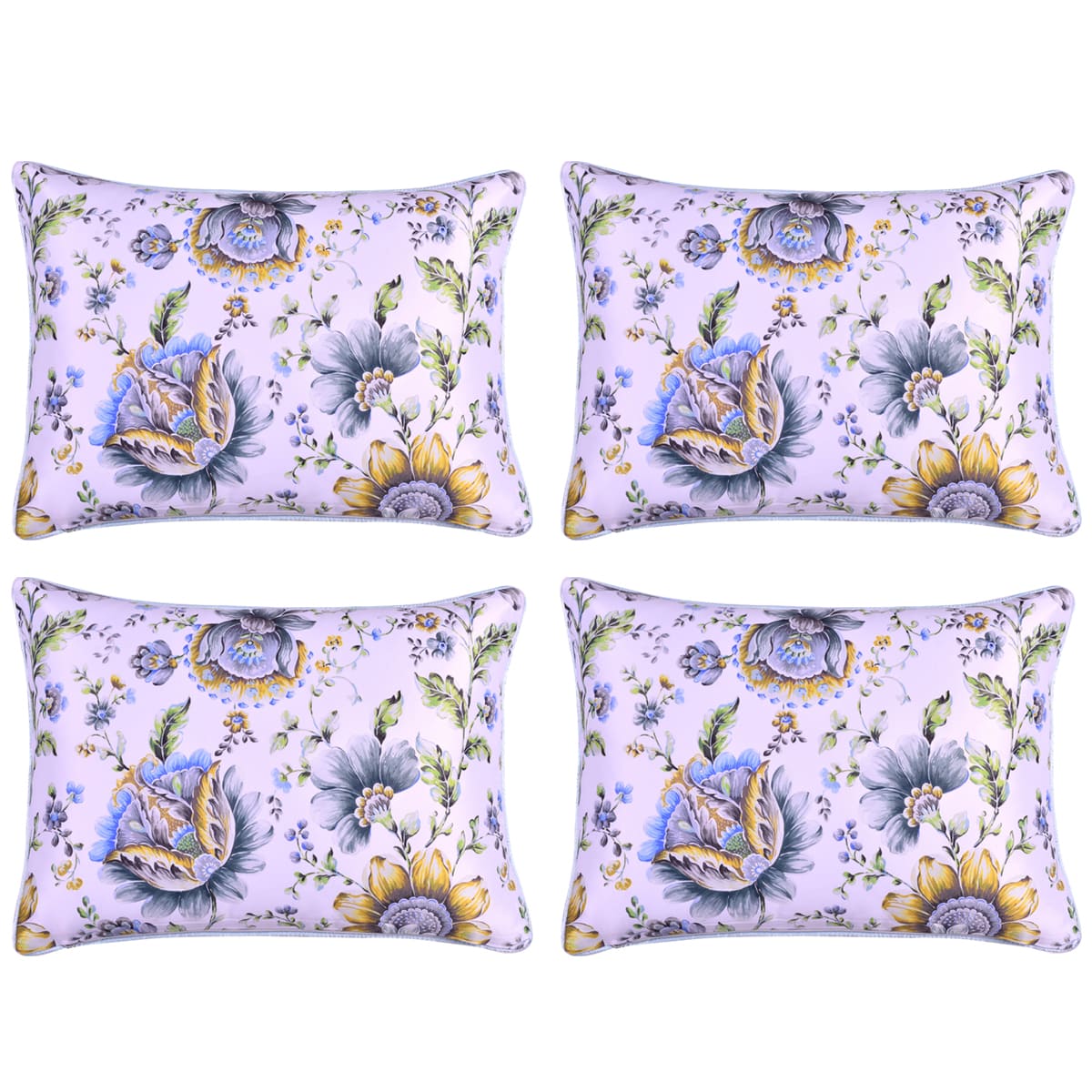 Floral Printed Throw Pillow Covers - 14 x 20 Inches