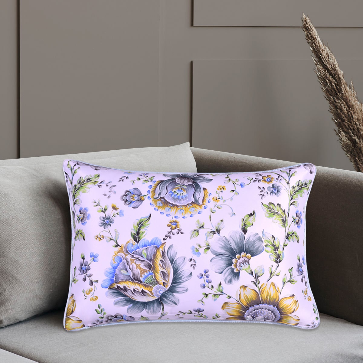 Floral Printed Throw Pillow Covers - 14 x 20 Inches