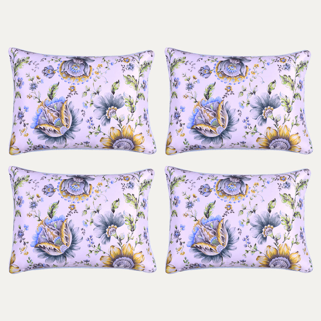 Floral Printed Throw Pillow Covers - 14 x 20 Inches