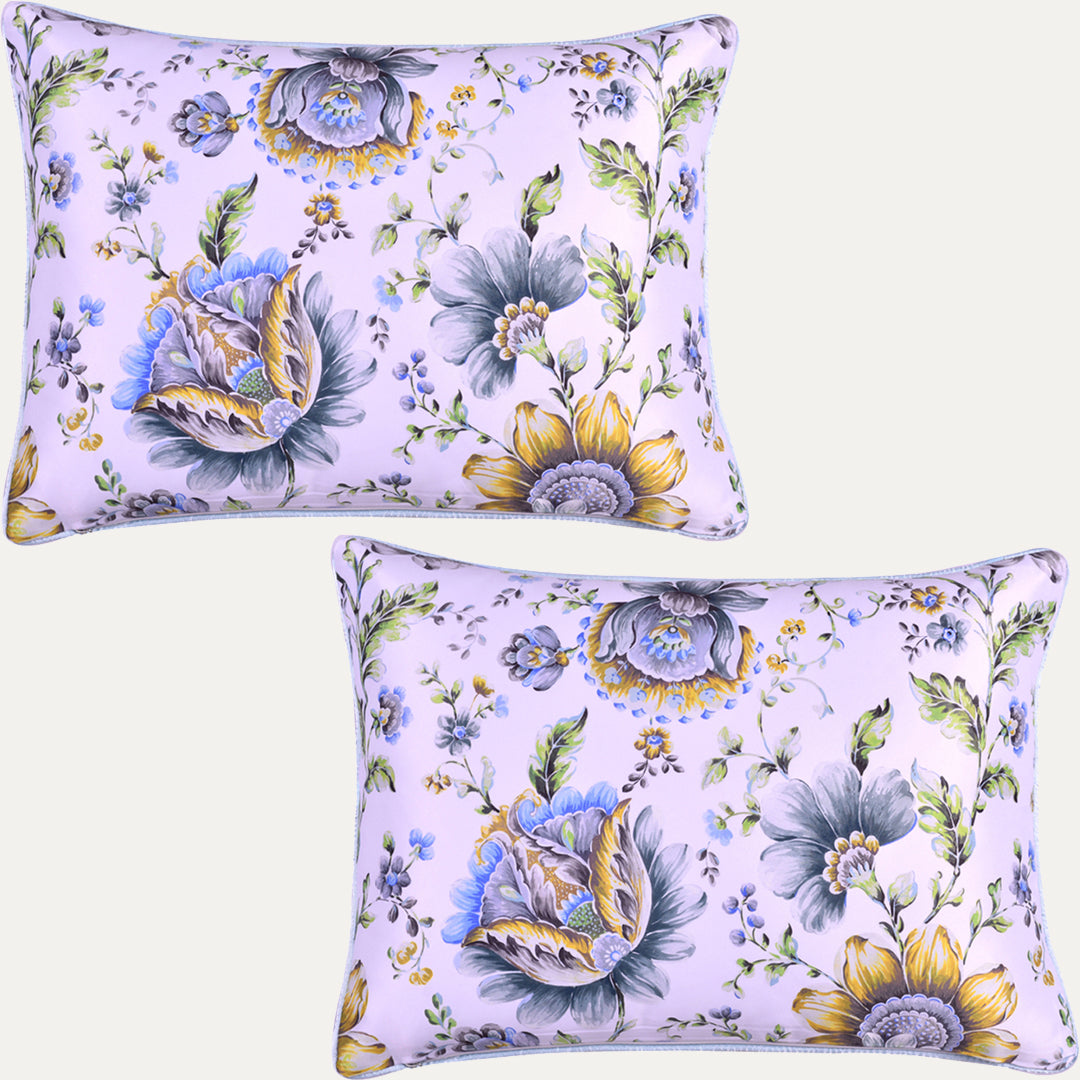 Floral Printed Throw Pillow Covers - 14 x 20 Inches