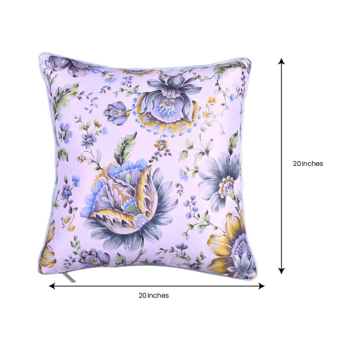 Floral Printed Throw Pillow Covers - 20 x 20 Inches
