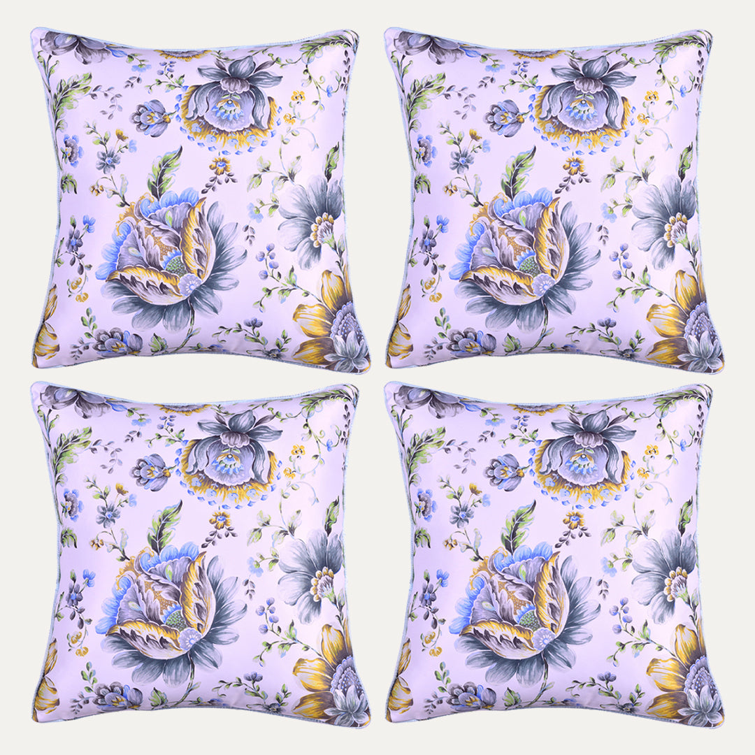 Floral Printed Throw Pillow Covers - 20 x 20 Inches