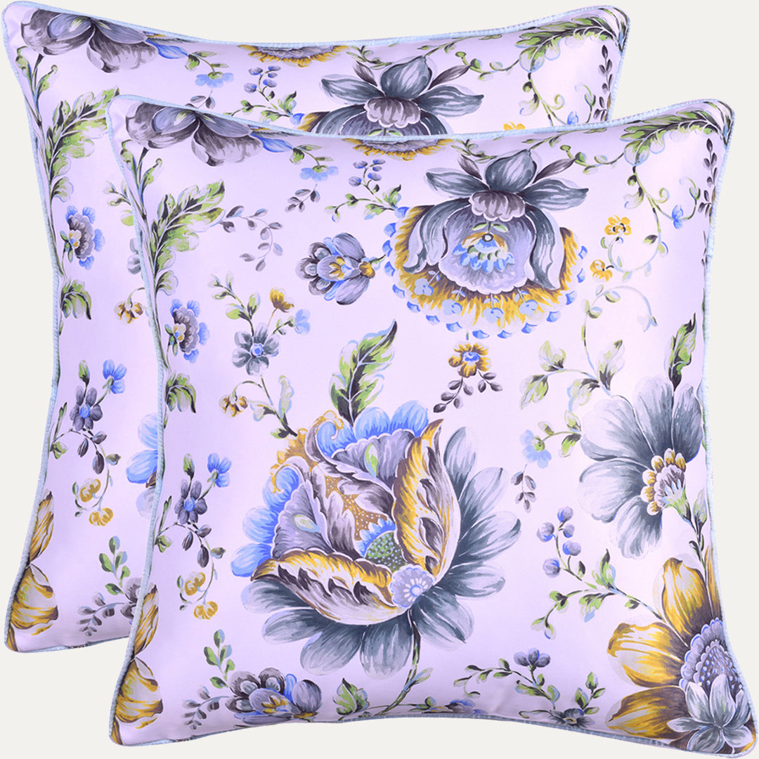Floral Printed Throw Pillow Covers - 20 x 20 Inches