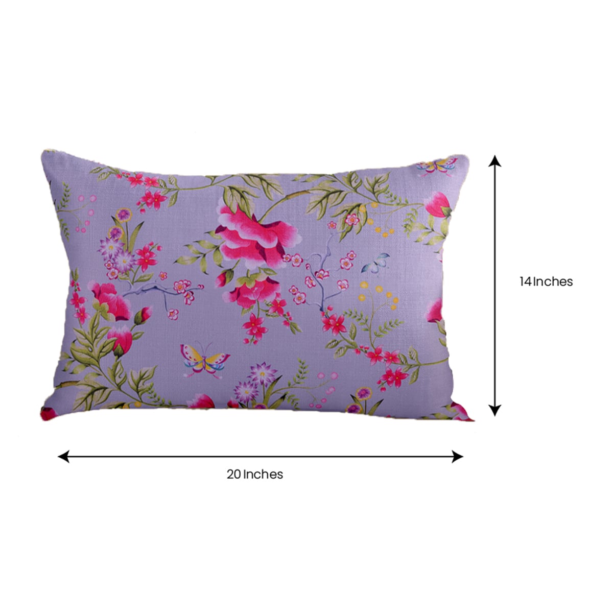Floral Printed Throw Pillow Covers - 14 x 20 Inches